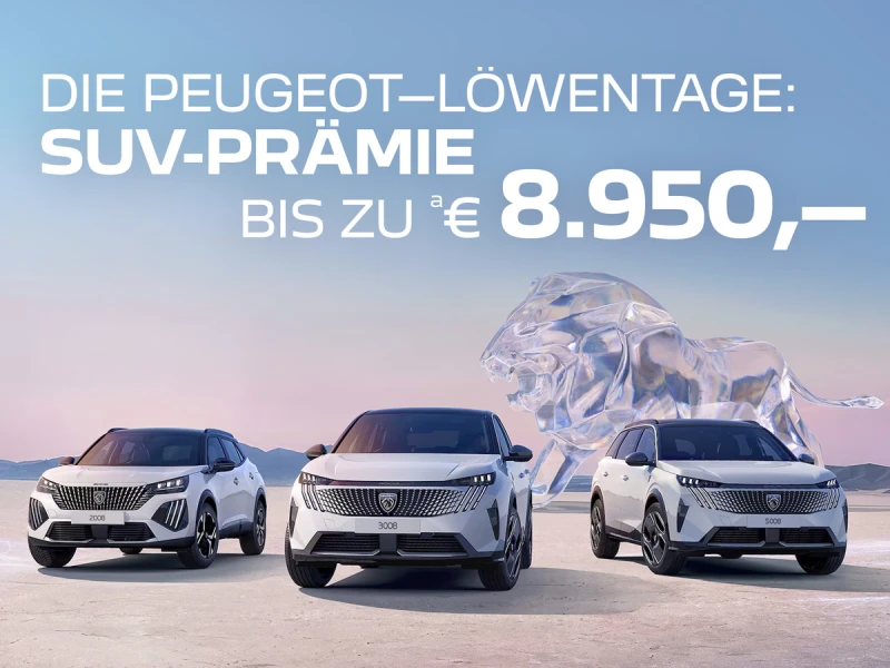Bis zu ª€ 8.950,— [[sparen mit]] [[Ihrem neuen SUV!]] [[Nur bis zum 30.6.]]