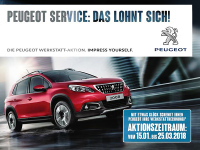 Gewinnspiel: Peugeot bezahlt Ihre Werkstattrechnung!