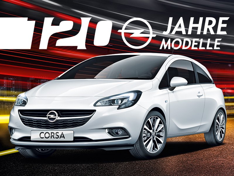 Jetzt bei uns: Der Opel Corsa als „120 Jahre“-Sondermodell, Detailseite, Aktuelles, Opel, Marken