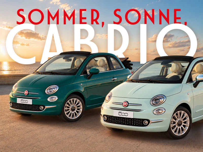Unsere [[Fiat 500 Cabrios]] [[jetzt schon]] [[ab € 13.990,–]]